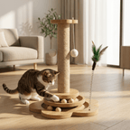Jouet Interactif en Bois pour Chat - MiraLune